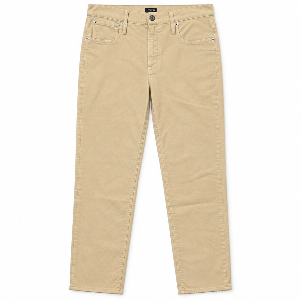 J Crew Corduroy Pants Womens Size 30 Cream Straight Leg Stretch Academia Preppy